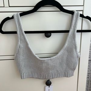 WeWoreWhat Scoop Chunky Cozy Stitch Pull On Bra Top